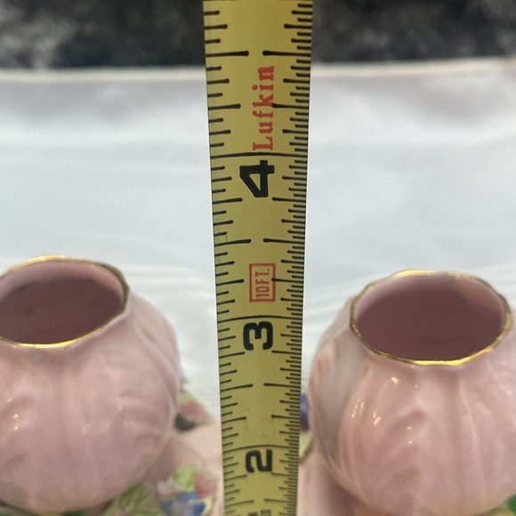 Vintage Radnor hand painted porcelain candle stick holders. - Picture 11 of 16